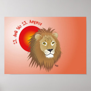 Sternzeichen - Löwe-Poster Poster