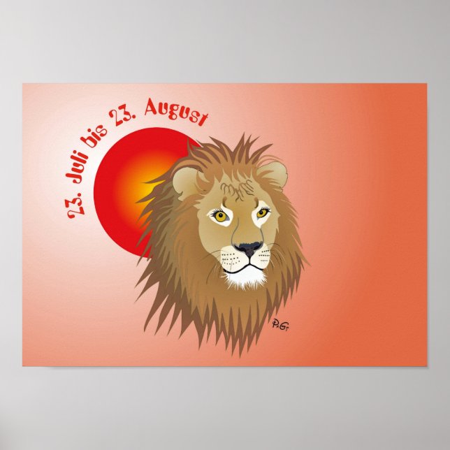 Sternzeichen - Löwe-Poster Poster (Vorne)