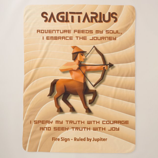 Sternzeichen Modernes 3D-Astrologie-Design Sherpadecke (Vorderseite)