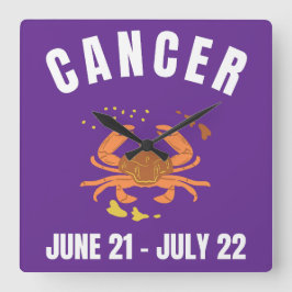 Sternzeichen Quadratische Wanduhr