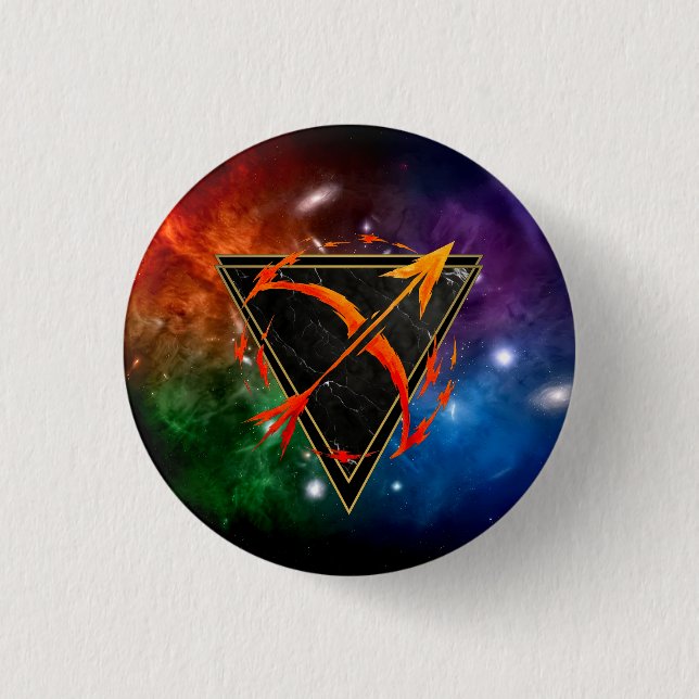 Sternzeichen-Schütze-Abzeichen Astrologie-Geschenk Button (Vorderseite)