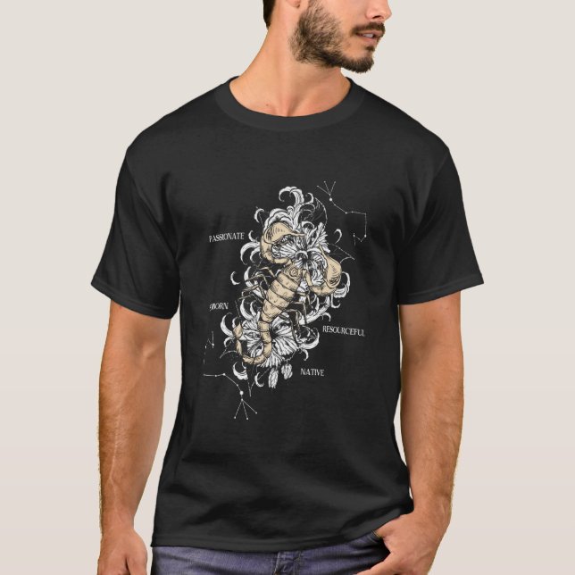 Sternzeichen Skorpion T-Shirt (Vorderseite)