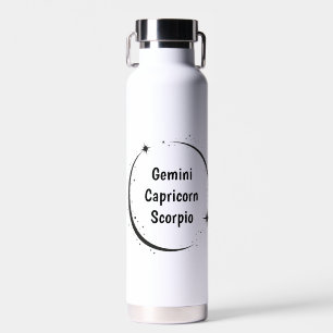Sternzeichen Sonne Mond Aufgehende Astrologie Horo Trinkflasche