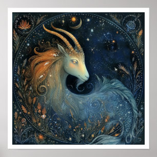 Sternzeichen Steinbock Astrologie Himmelszeichen Poster