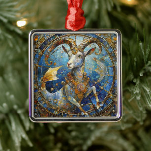 Sternzeichen - Steinbock der Meeresziege Ornament Aus Metall
