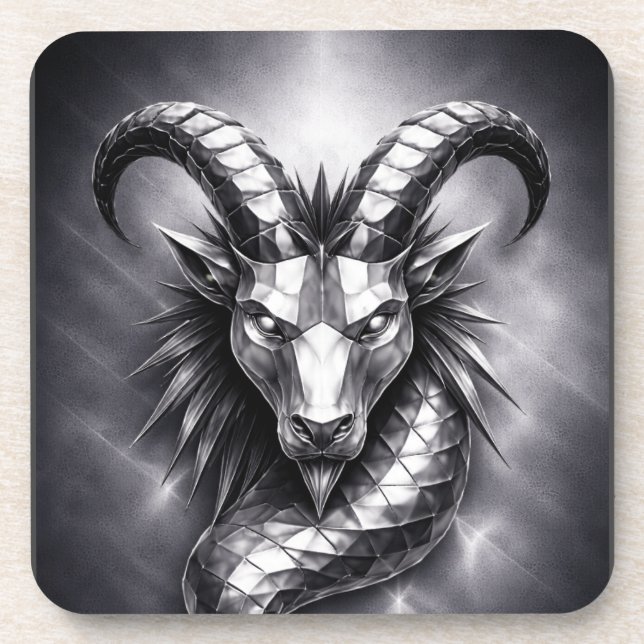 Sternzeichen Steinbock Getränkeuntersetzer (Vorderseite)