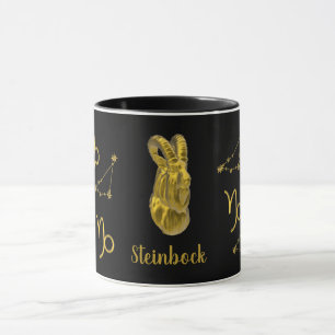 Sternzeichen Steinbock, gold - Tasse