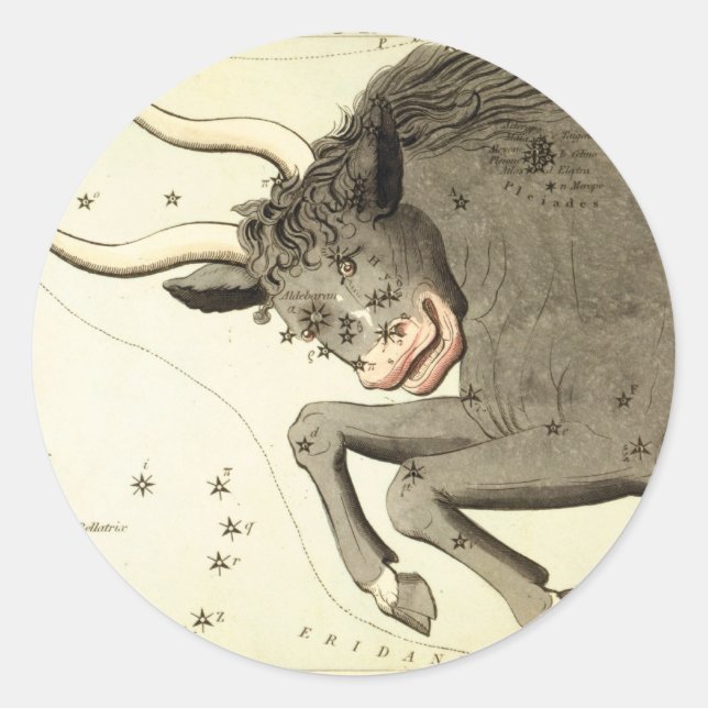 Sternzeichen: Stier Aufkleber (Vorderseite)