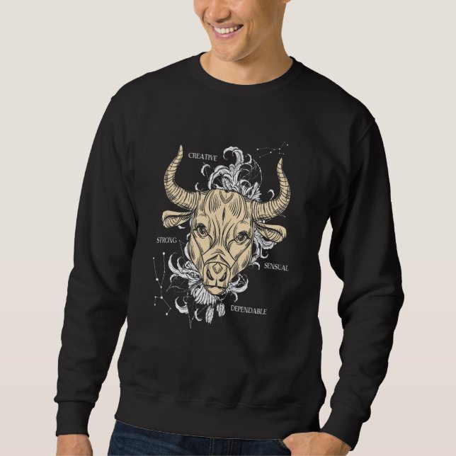 Sternzeichen Stier Sweatshirt (Vorderseite)