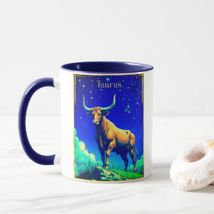 Sternzeichen Stier verwurzelt in Erde und Himmel Tasse