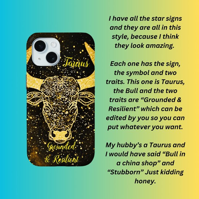 Sternzeichen Taurus iPhone 15 Hülle (Von Creator hochgeladen)