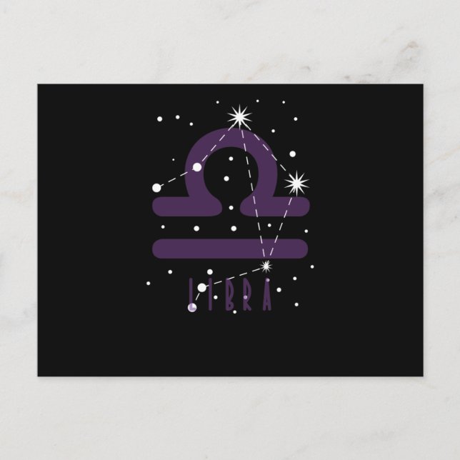 Sternzeichen Waage "Libra" Postkarte (Vorderseite)