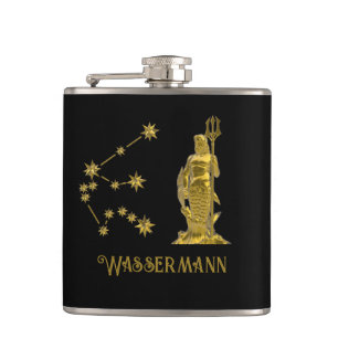 Sternzeichen Wassermann - Flachmann