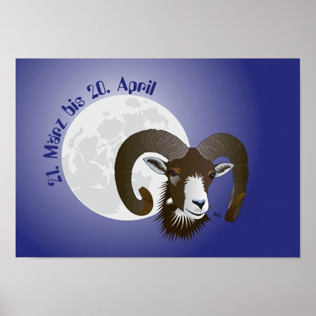 Sternzeichen - Widmungsplakat Poster (Vorne)