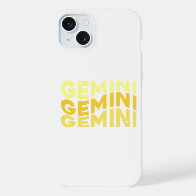 Sternzeichen Zwilling iPhone 15 Plus Hülle (Rückseite)