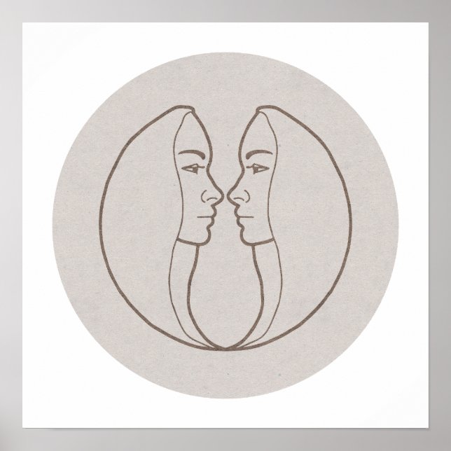 Sternzeichen Zwilling -  Poster (Vorne)