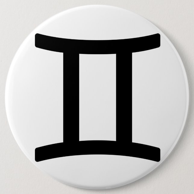 Sternzeichen Zwillinge Button (Vorderseite)