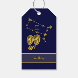 Sternzeichen Zwillinge, gold - Geschenkanhänger