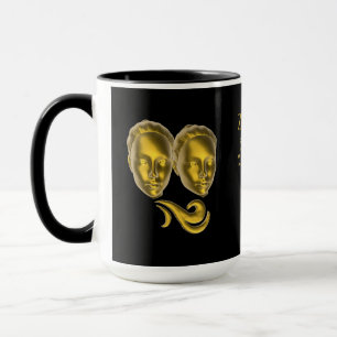 Sternzeichen Zwillinge, gold - Tasse