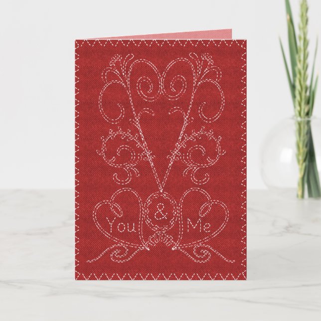 Stetched Valentine Feiertagskarte (Vorderseite)