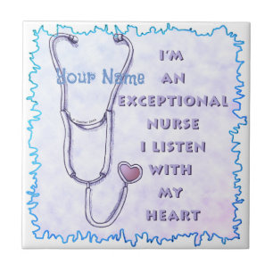 Stethoscope außerordentliche Krankenschwester Fliese