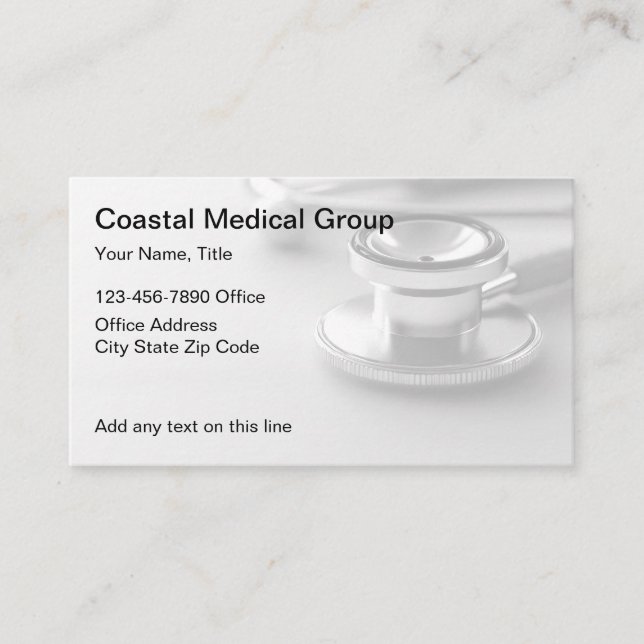 Stethoscope Business Cards Visitenkarte (Vorderseite)