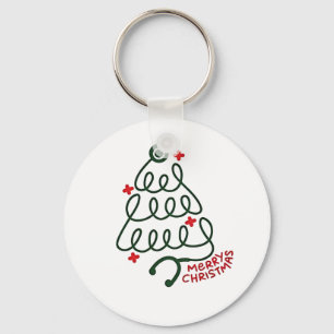 Stethoscope Christmas Tree Lights Nursing Scrubs Schlüsselanhänger