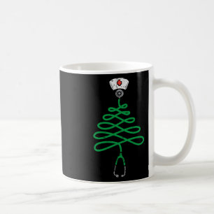 Stethoscope Christmas Tree Nurse Christmas Scrub T Kaffeetasse