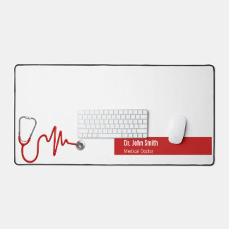 Stethoscope ECG Wave EKG Heartbeat Line Médicale