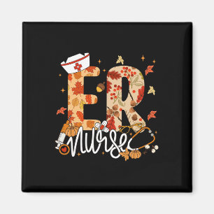 Stethoscope Er Nurse Fall Yall Autumn Leaves Danke Magnet