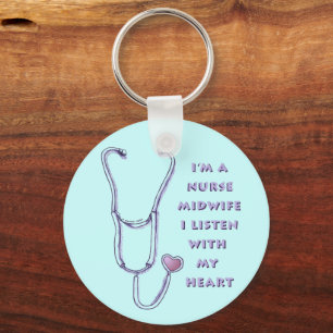 Stethoscope Heart Midfrau Nurse Schlüsselanhänger