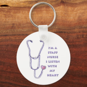 Stethoscope Heart Staff Nurse Schlüsselanhänger