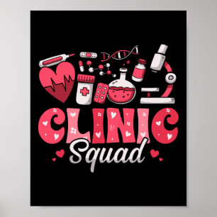 Stethoscope Leopard Klinik Walentin Valentine Poster