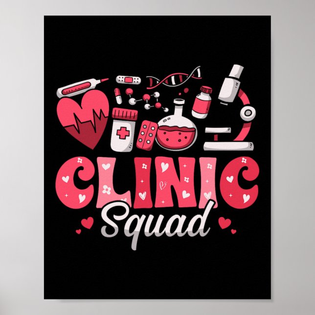 Stethoscope Leopard Klinik Walentin Valentine Poster (Vorne)