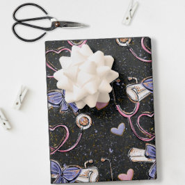 Stethoscope Medical Abschluss Geschenkpapier Set