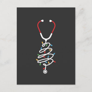 Stethoscope Medical Supplies Weihnachtsbaumleuchte Einladungspostkarte