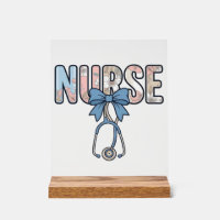 Stéthoscope Nurse Bow Floral Vintage