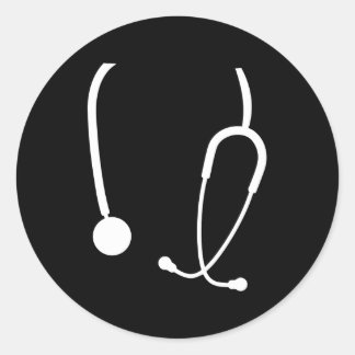 Stethoscope Nurse Doctor Funny Nurse Runder Aufkleber