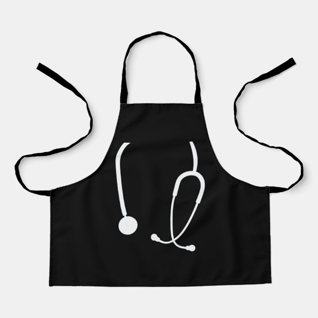 Stethoscope Nurse Doctor Funny Nurse Schürze (Vorderseite)