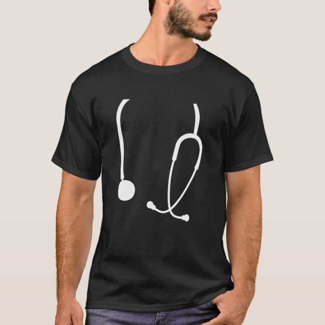 Stethoscope Nurse Doctor Funny Nurse T-Shirt (Vorderseite)