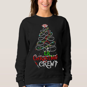 Stethoscope Nurse Er Christmas Crew Tree Lights Nu Sweatshirt