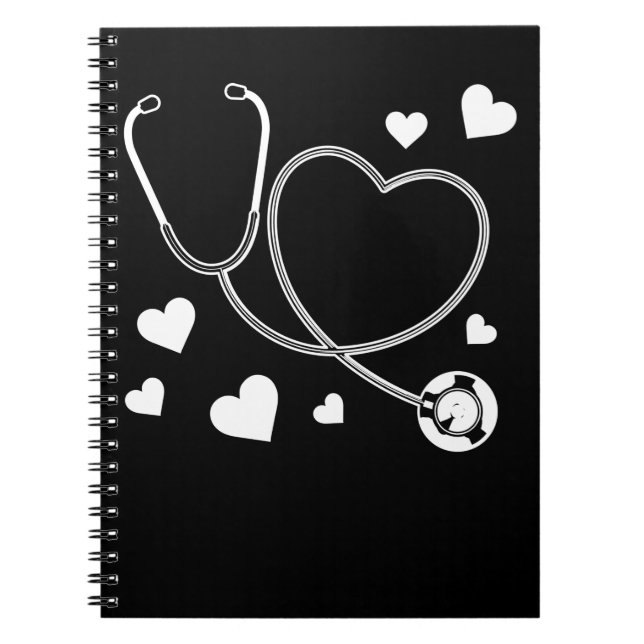Stethoscope Nurse Liebe Hospital Notizblock (Vorderseite)