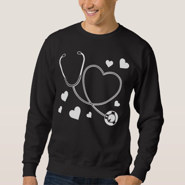 Stethoscope Nurse Liebe Hospital Sweatshirt (Vorderseite)