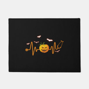 Stethoscope Pumpkin Funny Nurse Halloween Costume Fußmatte