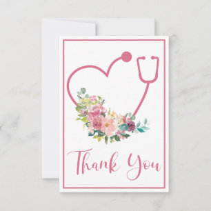 Stethoscope rose Floral Merci cardiaque