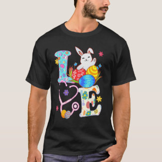 Stethoscope Scrub Life Nurse Bunny Oaster Day Outo T-Shirt