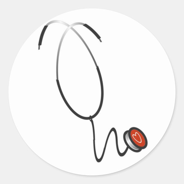 Stethoscope Tshirts und Geschenke Runder Aufkleber (Vorderseite)