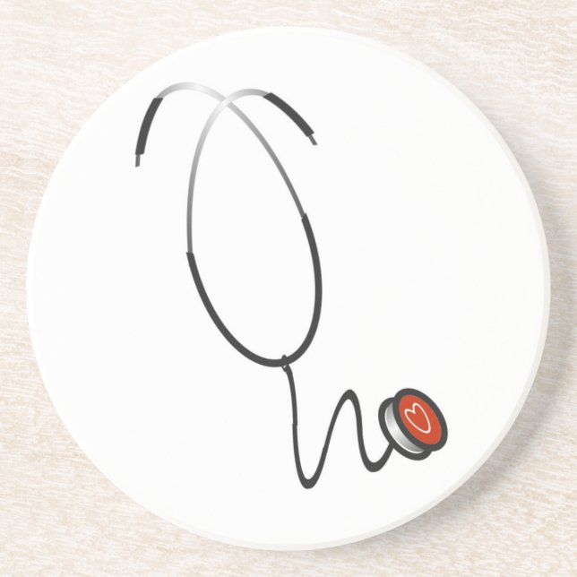 Stethoscope Tshirts und Geschenke Sandstein Untersetzer (Vorne)