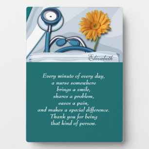 Stethoscope und Daisy Nurse Wertgutschein Fotoplatte