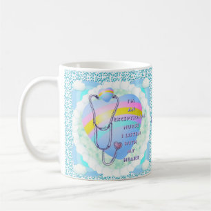 Stethoskop außergewöhnliche Krankenschwester Kaffeetasse